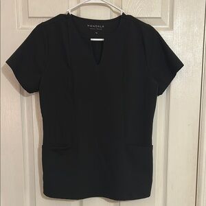 Women’s Black Mandala Scrub Top Size XS